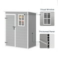 thumbnail image 6 of Resin Shed with Floor, Asofer 5x3 FT Outdoor Storage Shed, Plastic Garden Shed, All-Weather Colorfast, Gray, 6 of 10