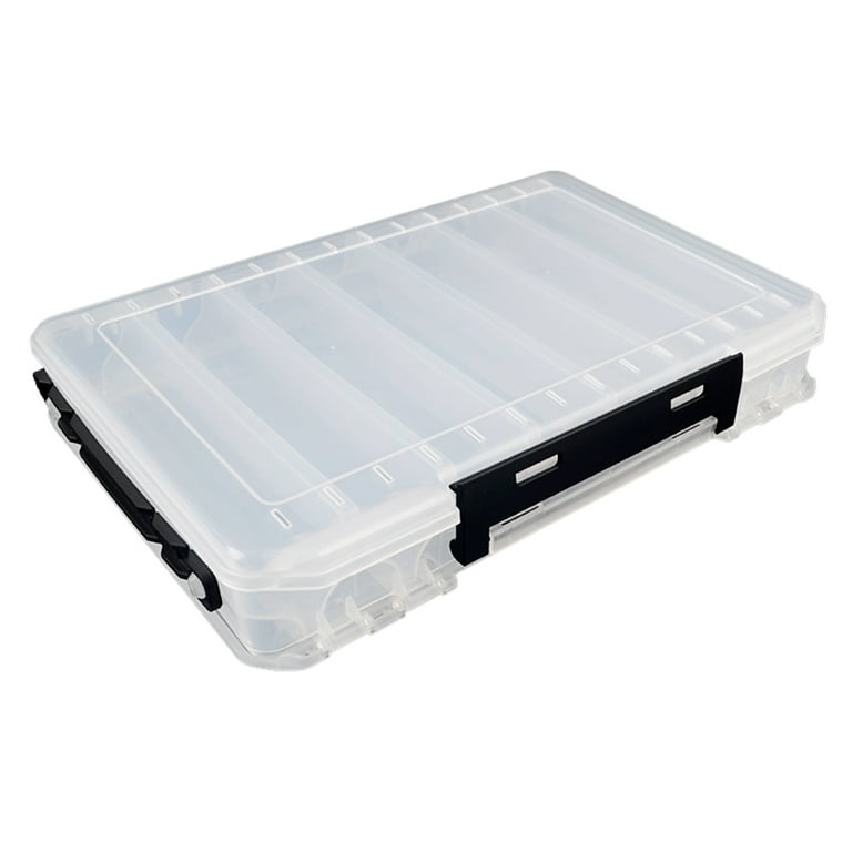 Ilure Double Sided Fishing Box Fishing Accessories Lures Hooks Storage Box Fishing Tackle Organizer Box Green L