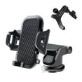 thumbnail image 1 of Universal Multifunctional Car Phone Holder, Black, Adjustable Width 50-100mm, ABS/PP/PVC, XP019, 1 of 8