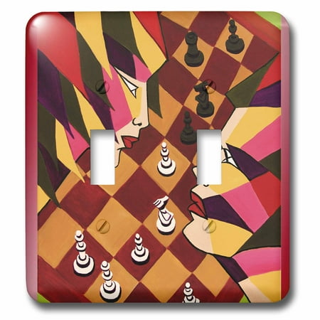 Competition Game - 3dRose Anybody as chess players can appreciate Competition not just about the board game but game of life - Double Toggle Switch (lsp_54896_2)