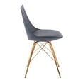 thumbnail image 2 of OSP Home Furnishings Oakley Chair in Navy Faux Leather with Gold Chrome Base, 2 of 6