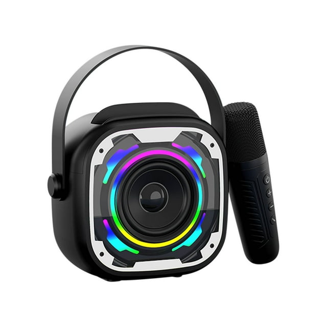 Pisexur Electrónica para Hombres Micrófono Inalámbrico Bluetooth Altavoz Integrado Canción Exterior Portátil Escritorio Pequeño Subwoofer Sonido Electrónica para Niños, Organizador de Electrónica