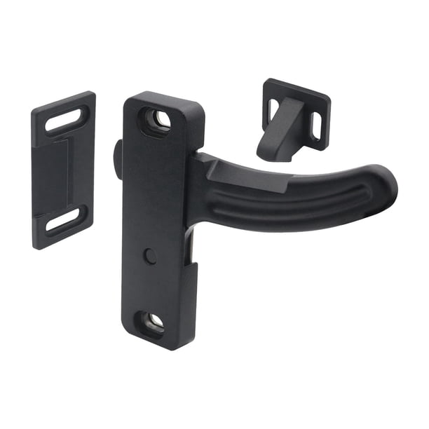 Juego de pestillo de puerta kusrkot con pantalla para RV color negro