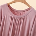 thumbnail image 4 of Favoffer Women Trendy Tops Short Sleeve Round Neck Ruffle Solid Modal Comfy Cute Casual Blouses Summer Tees Dating Holiday Daily, 4 of 9