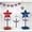 B, variant on Wooowa Patriotic Solid Wood Five Pointed Star Desktop Ornament Polished Handcrafted Standing Decor for Home Indoor Tabletop Party Fit for 4th of July Decorations Independence Day Scene Arrangement