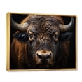 thumbnail image 2 of Designart "Bison Portrait I" Animals Floater Framed Wall Art Print, 2 of 7