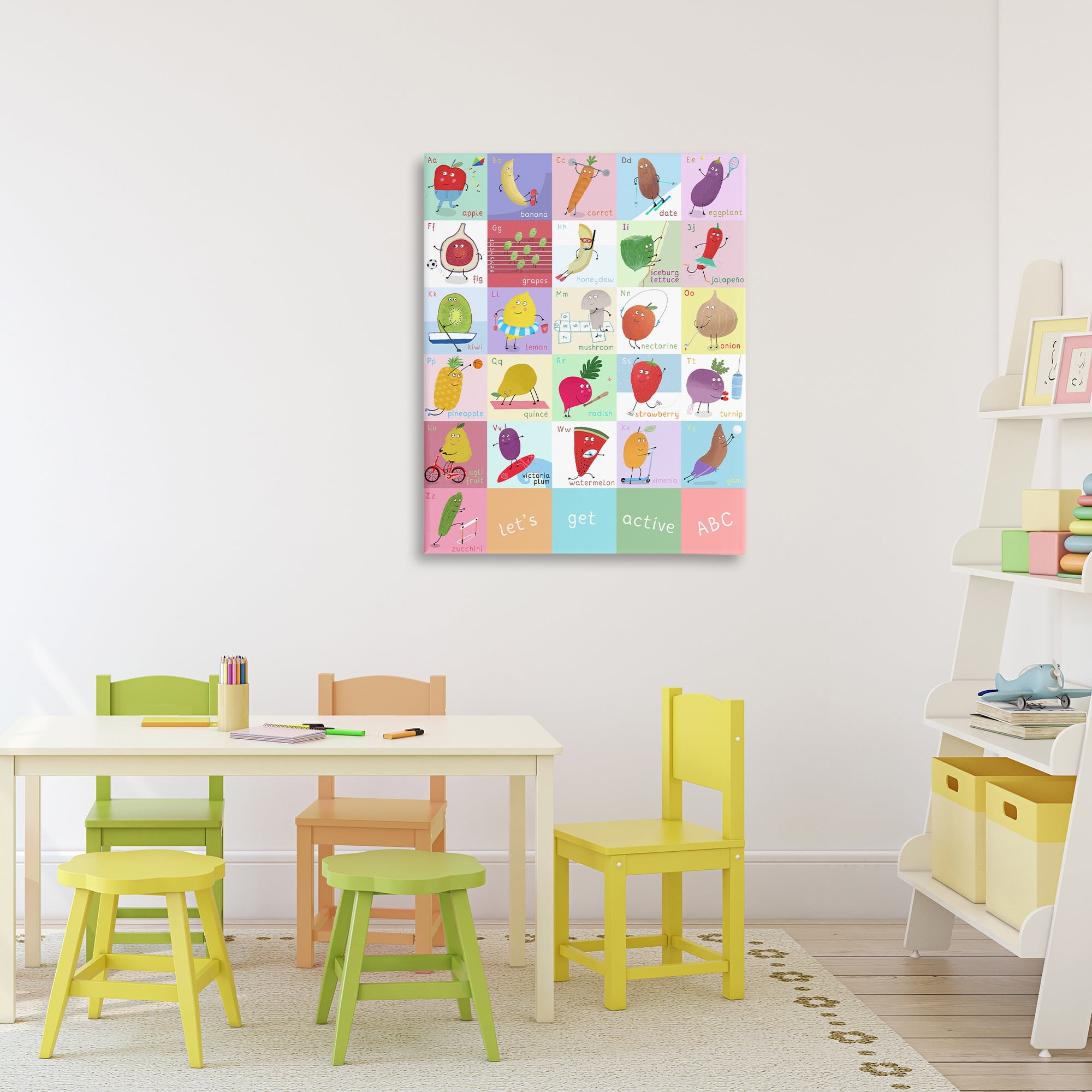Stupell Industries Let's Get Active ABC's Canvas Wall Art, design by Carla Daly