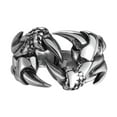 thumbnail image 4 of QQTDFG Stainless Steel Antique Gothic Biker Tribal Ring Black Men's Unisex Claws B189 -9, 4 of 8