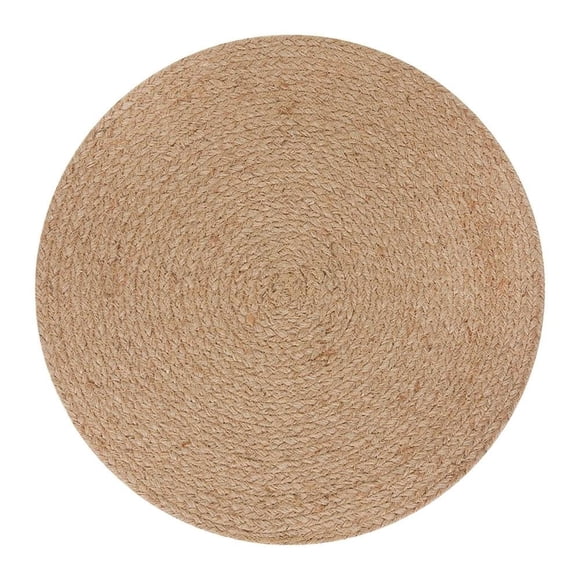 Mantel Individual Hometrends Yute Redondo Beige
