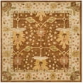 thumbnail image 2 of SAFAVIEH Antiquity Derbhile Traditional Bordered Wool Area Rug, Brown/Beige, 6' x 6' Square, 2 of 7