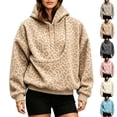 thumbnail image 6 of Leopard Print Pet Pouch Hoodie for Women Long Sleeve Oversized Hooded Sweatshirt for Small Pets Dog Cat Carrier Hoodie, 6 of 9