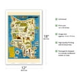 thumbnail image 2 of Oahu Hawaii Mem-O-Map - World War II Military Souvenir Map - Vintage Pictorial Map by John G. Drury c.1946 - Master Art Print (Unframed) 12in x 18in, 2 of 4