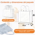 thumbnail image 2 of 50PCS Bolsas de Regalo de PVC Transparentes con Asa, Bolsa de Pl&aacute;stico Transparente Reutilizables con Bot&oacute;n, Bolsas Transparentes para Dulces para Fiesta,Cumplea&ntilde;os, B, 2 of 8