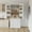 White, variant on HICOMILA 77" Kitchen Pantry Storage Cabinet, Storage Cabinet with 3 Large Drawers 8 Door Shelves 3 Adjustable Shelves, Freestanding Cupboard for Dining Room Living Room, Grey