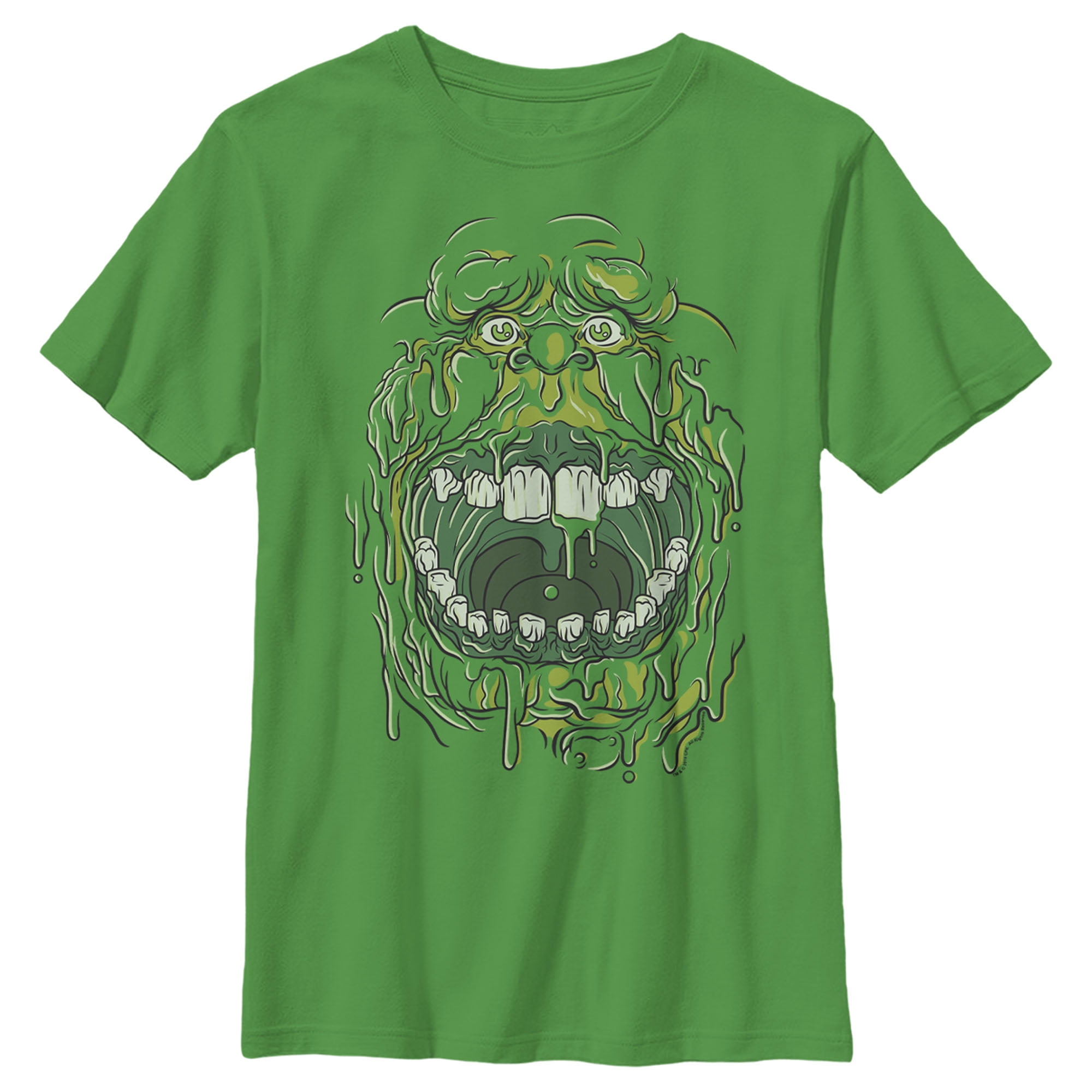 The Real Ghostbusters Kids T-Shirt Slimer Black Heather Tee 