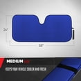 thumbnail image 4 of Motor Trend Front Windshield Sun Shade - Accordion Folding Auto Sunshade for Car Truck SUV - Blocks UV Rays Sun Visor Protector - Keeps Your Vehicle Cool - 58 x 24 Inch (Blue), 4 of 8