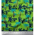 thumbnail image 1 of Soimoi Green Rayon Fabric Palm Tree Print Fabric by the Yard 42 Inch Wide, 1 of 3