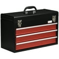 thumbnail image 1 of DURHAND Portable Metal Tool Box with Metal Latch Tool Chest Red, 1 of 9