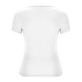 thumbnail image 4 of YYDGH Womens Summer Short Sleeve Cute Crop Tops Casual Basic Crewneck Slim Fit T-Shirts White M, 4 of 6