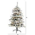thumbnail image 7 of Nearly Natural 4ft. Flocked Livingston Fir Artificial Christmas Tree with Pine Cones and 150 Clear Warm LED Lights, 7 of 7