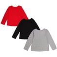 thumbnail image 2 of Minnie Mouse Girls 3 Pack Character Long Sleeve Sleeve Tees, 4-6X, 2 of 8