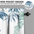 thumbnail image 5 of Blue Plant Leaves 3-Piece Kitchen Curtains Set Kitchen Curtains Sets with Valance for Windows Rod Pocket Machine Washable Kitchen Decor(54"x18"+2x27.5"x24"), 5 of 6