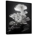 thumbnail image 2 of Designart "Monochrome Anemone Reef V" Coastal Coral Under Water Floater Framed Wall Art Prints, 2 of 5