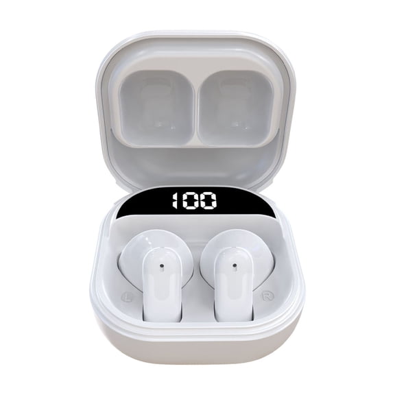 True Wireless Earbuds, In Ear Bluetooth Headphones with Low Latency and Charging Case for Running, Travel, Work and Daily Listening, White