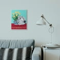 thumbnail image 2 of Stupell Industries Lemur and Daffodil Flower Vase Blue Red Animal Painting Wall Plaque by Sally B, 2 of 6