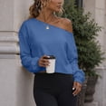 thumbnail image 6 of Msgweeeg Off-Shoulder Pullover Sweatshirt, Lightweight, Women's S-XXXL, 6 of 8