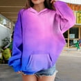 thumbnail image 4 of Mercatoo Teen Girls Cute Tie Dye Hoodies Fleece Warm Oversized Pullover Sweatshirts Kids Gradient Color Cotton Hoodie Clothes, 4 of 7