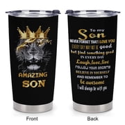 Muilzon To My Son Gifts Coffee Tumblers 20oz - Gifts for Grown Son from Mom Dad - Graduation Christmas Birthday Gift Ideas for Sons Coffee Mug Cup