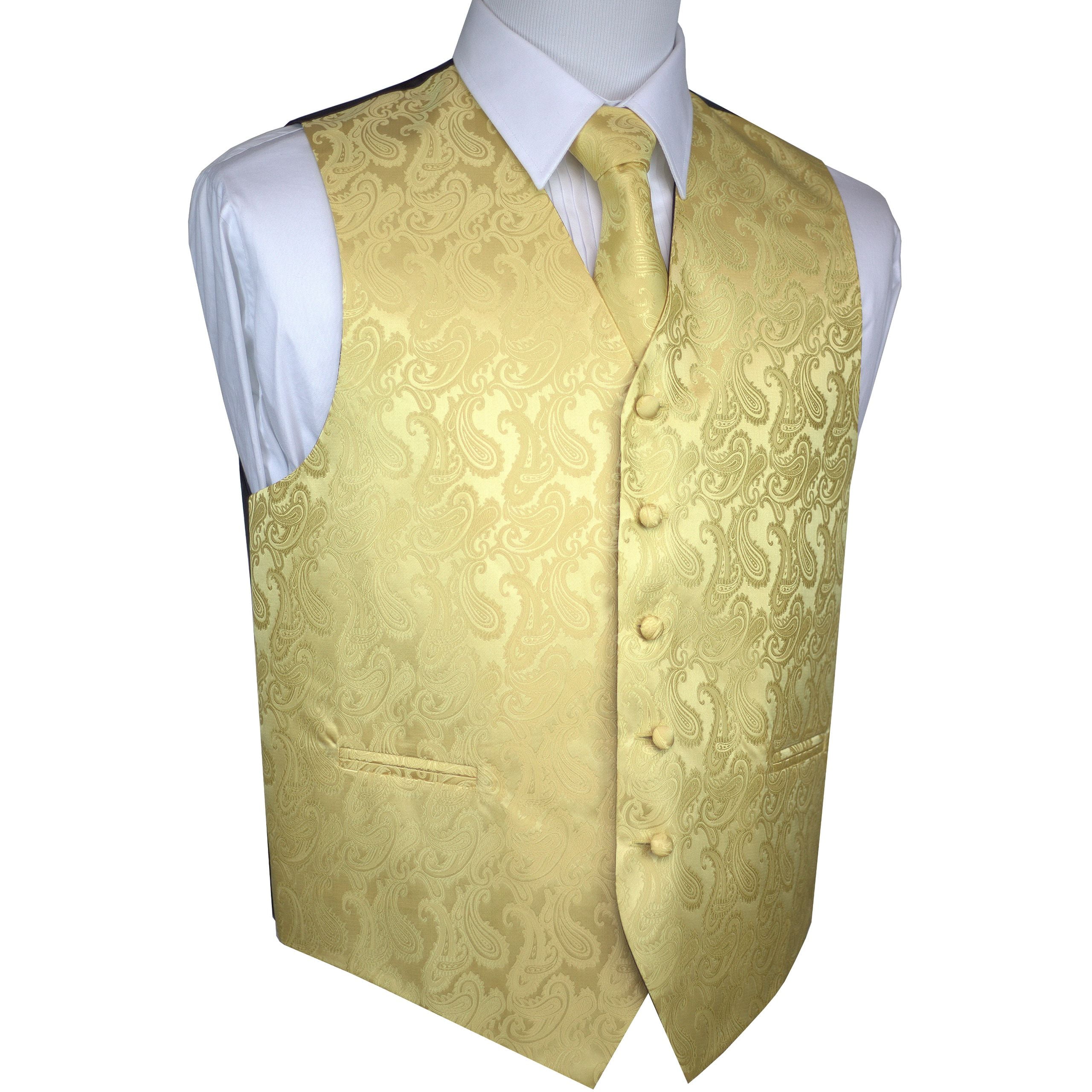 Wedding Tuxedo Vest in Golden Prom Brand Q Mens Formal