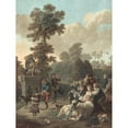 thumbnail image 2 of Charles-Melchior Descourtis 15x18 Black Ornate Wood Framed Double Matted Museum Art Print Titled - Le Tambourin (C. 1789), 2 of 5