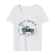 thumbnail image 2 of Camiseta de manga corta para mujer, Top gráfico para mujer, ropa cómoda y elegante, Tops de verano, camiseta básica para vacaciones, playa y viajes SG Yinane Camiseta para mujer, 2 of 8