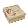 thumbnail image 1 of Comic Man with Empty Callout Text Speech Bubble Square Rubber Stamp Stamping Scrapbooking Crafting - Large 2.75in, 1 of 1