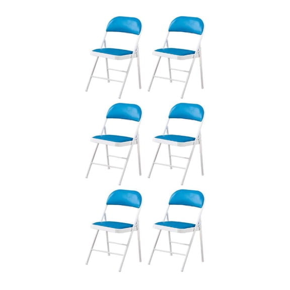 6 sillas plegables de oficina acojinadas ilios innova  Azul claro