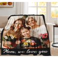 thumbnail image 4 of Custom Blanket with Photo Personalized Picture Flannel Blanket Customized Happy Birthday Gifts for Women Men Dad Mom Wife Husband Grandma Grandpa Sister Daughter Son Best Friend Blankets, 4 of 5