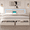Off-White, variant on Fastroby Full Upholstered Bed Frame with LED Headboard & Storage Drawer, No Box Spring Required