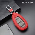 thumbnail image 5 of Funda universal de primera calidad para llavero de coche, de cuero genuino, para llavero inteligente de coche, para llavero remoto, color rojo, 5 of 5