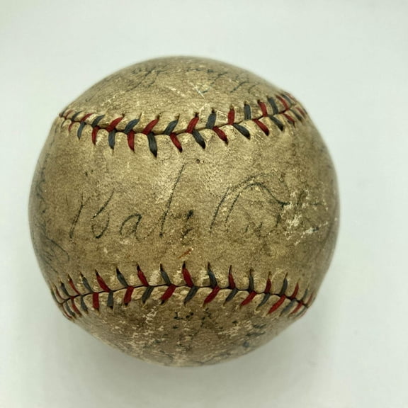 1927 NY Yankees WS Champs Team Signed Baseball Babe Ruth Lou Gehrig PSA DNA COA
