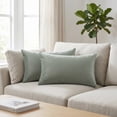 thumbnail image 2 of REGALWOVEN Pack of 2 Velvet Decorative Throw Pillow Covers Modern Cushion Covers with Zipper Grey 12" x 20", 2 of 6