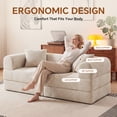 thumbnail image 3 of ELEKA Convertible Sleeper Sofa Bed,Folding Floor Mattress Couch,Sectional Couches for Living Room Cloud Couch Sofa,No Assembly Required (Beige), 3 of 11
