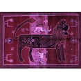 thumbnail image 1 of Ahgly Company Indoor Rectangle Animal Purple Traditional Area Rugs, 3' x 5', 1 of 4