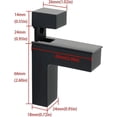 thumbnail image 2 of 4 soportes para estante de vidrio de 3 a 32 mm de grosor, soporte para estante ajustable y adaptable para baño, montaje en pared con tornillos, acabado en negro mate de aleación de zinc, 2 of 5