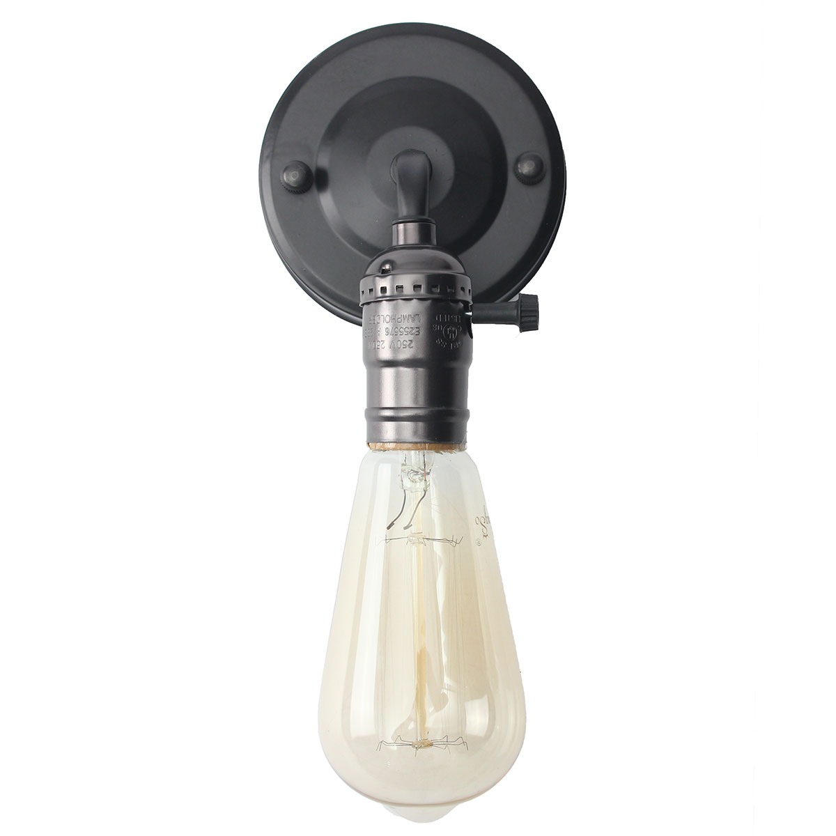 E27 Vintage Bracket Wall Lamp Holder Fixture Industrial Edison Light