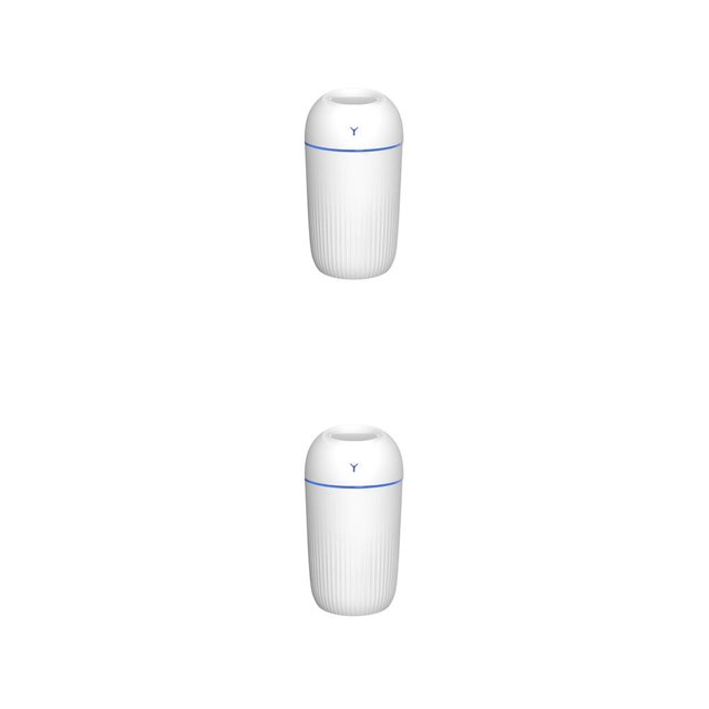 Billuyoard Difusor de Aroma ambientador Mini humidificador rociador de niebla recargable accesorios para el hogar suministros de oficina para el Blanco 2piezas