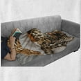 thumbnail image 6 of Kitten Soft Flannel Fleece Throw Blanket, Little Bengal Cats in Basket Cuddly Purebred Kitties Domestic Feline, Cozy Plush for Indoor and Outdoor Use, 50" x 60", Brown Pale Brown Beige, by Ambesonne, 6 of 6