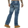 thumbnail image 3 of Enzo Mens Cargo Combat Denim Jeans, 3 of 5