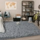 thumbnail image 5 of Alfombra Chicrug 91x152 cm Gris de Peluche Antideslizante 3x5 ft, 5 of 7